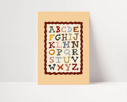 Wild West Alphabet Educational Print | A4