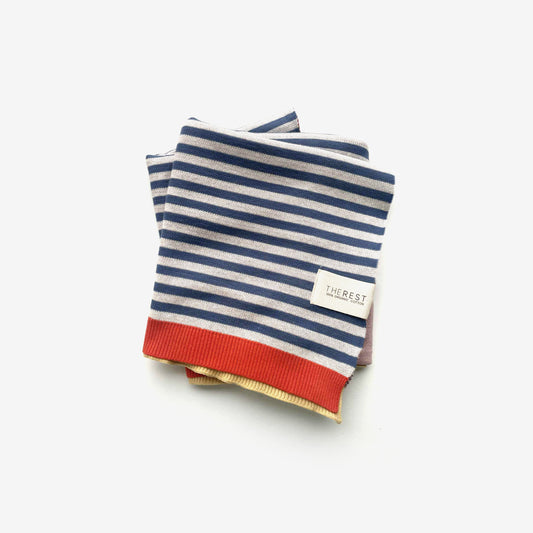 Cotton Knit Blanket - Colour Block