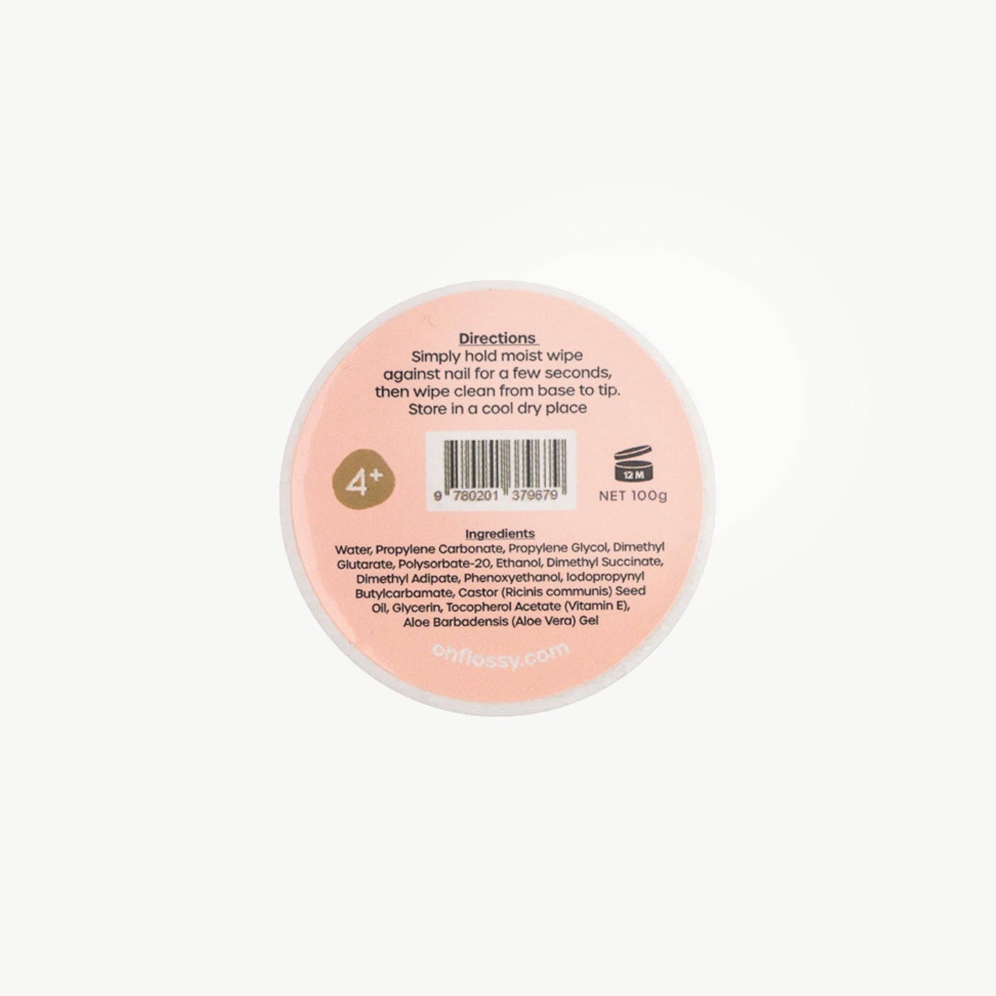 Oh Flossy Water-Based Nail Polish Remover Wipes