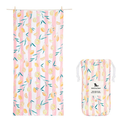 Dock & Bay Adults Beach Towel - Lemons