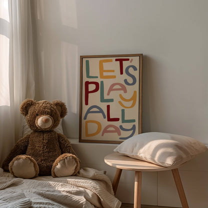 Let's Play All Day Playroom Print