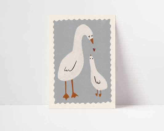 Mama Duck Nursery Print