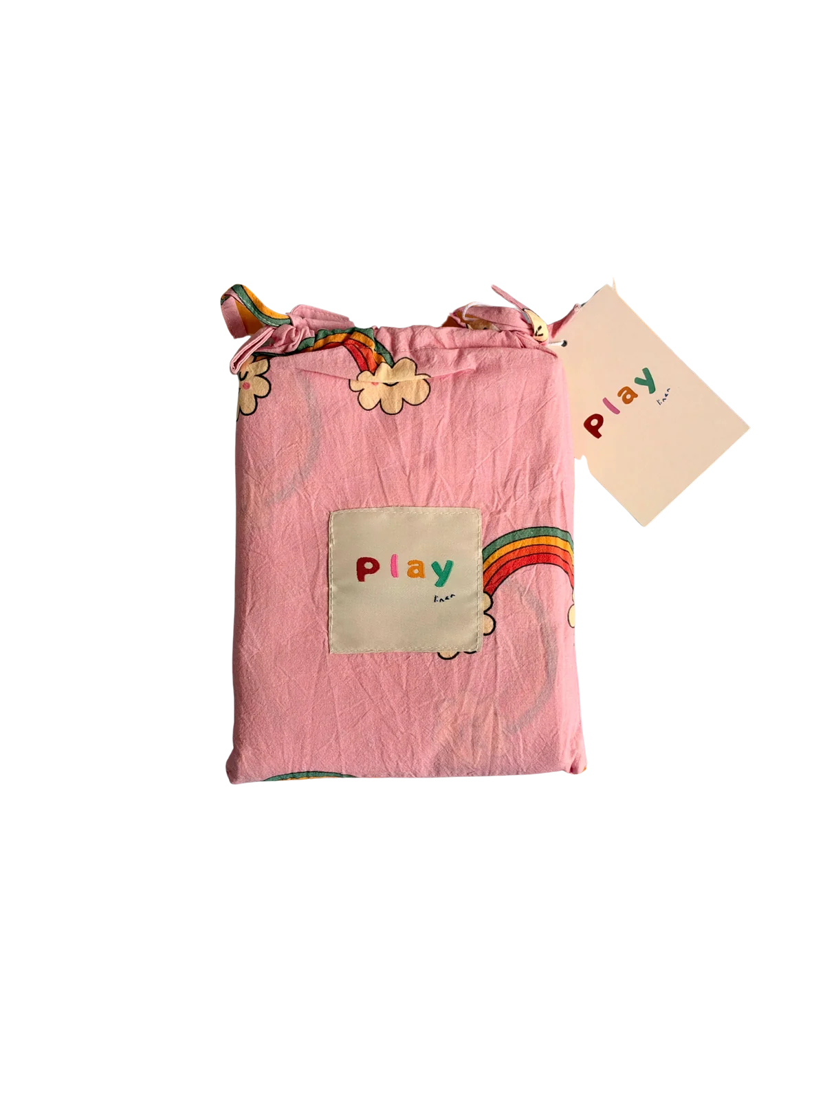 Play Linen Swaddle | Over the Rainbow Pink