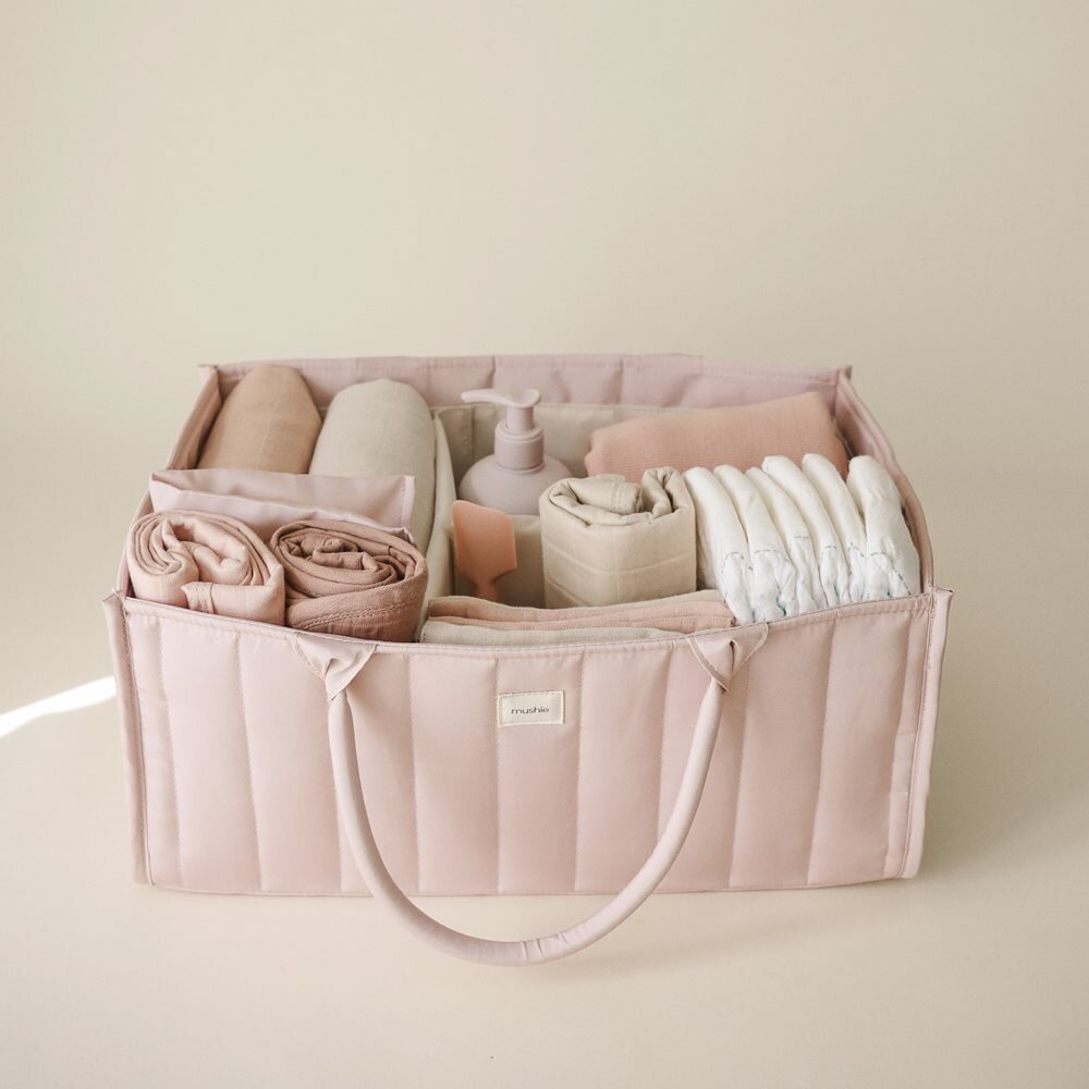 Mushie Nappy Caddy | Blush
