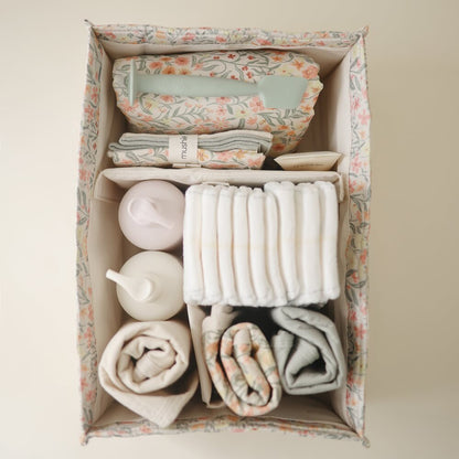 Mushie Nappy Caddy | Pastel Blooms