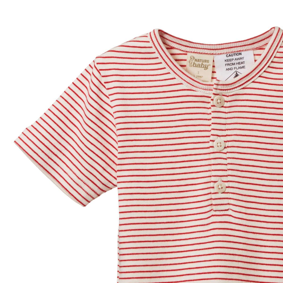 Short Sleeve Pyjama Set - Red Stripe