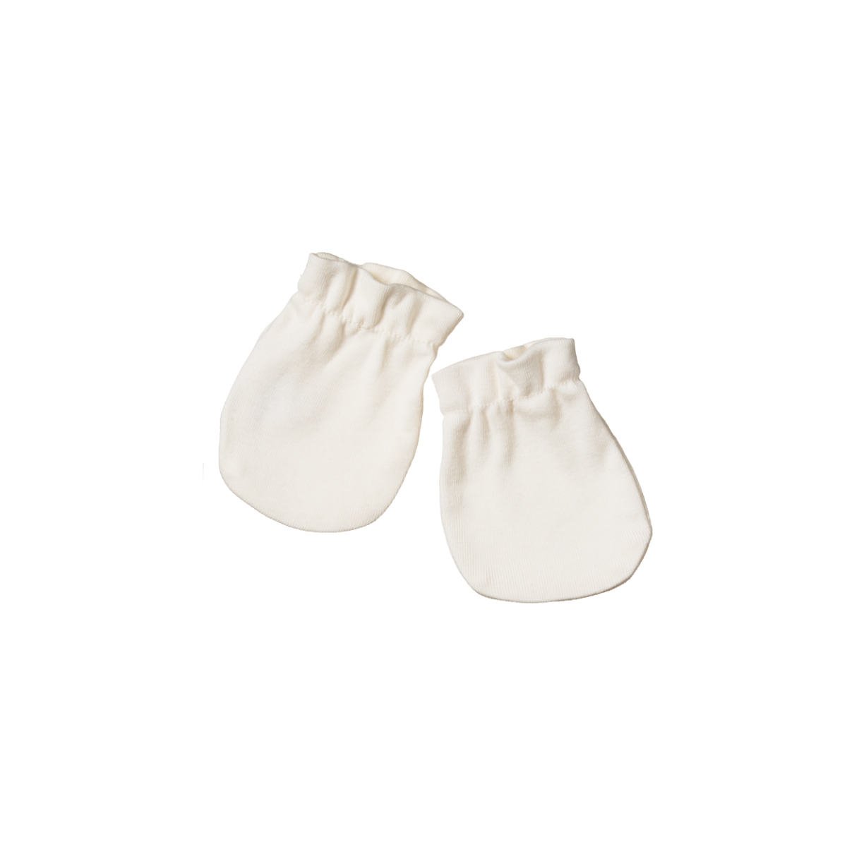 Cotton Newborn Mittens - Cream