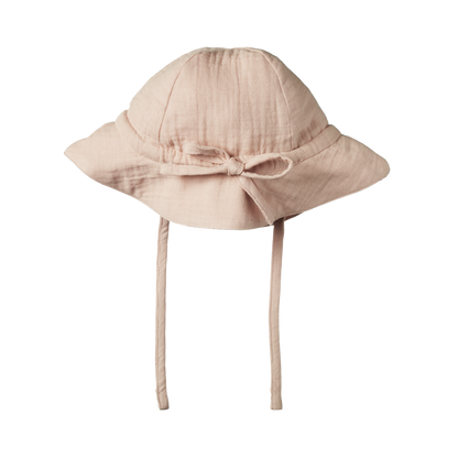 Crinkle Muslin Sunhat - Rose Dust