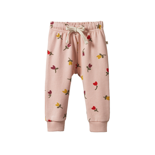 Sunday Pants in Tulips Rose Dust by Nature Baby