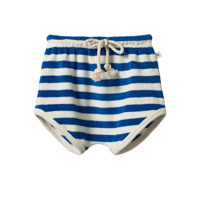 Cotton Terry Shorts - Mariner Stripe