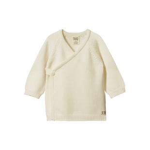 Merino Knit Kimono Jacket - Natural