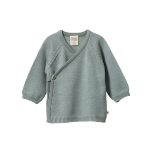 Merino Knit Kimono Jacket - Sage