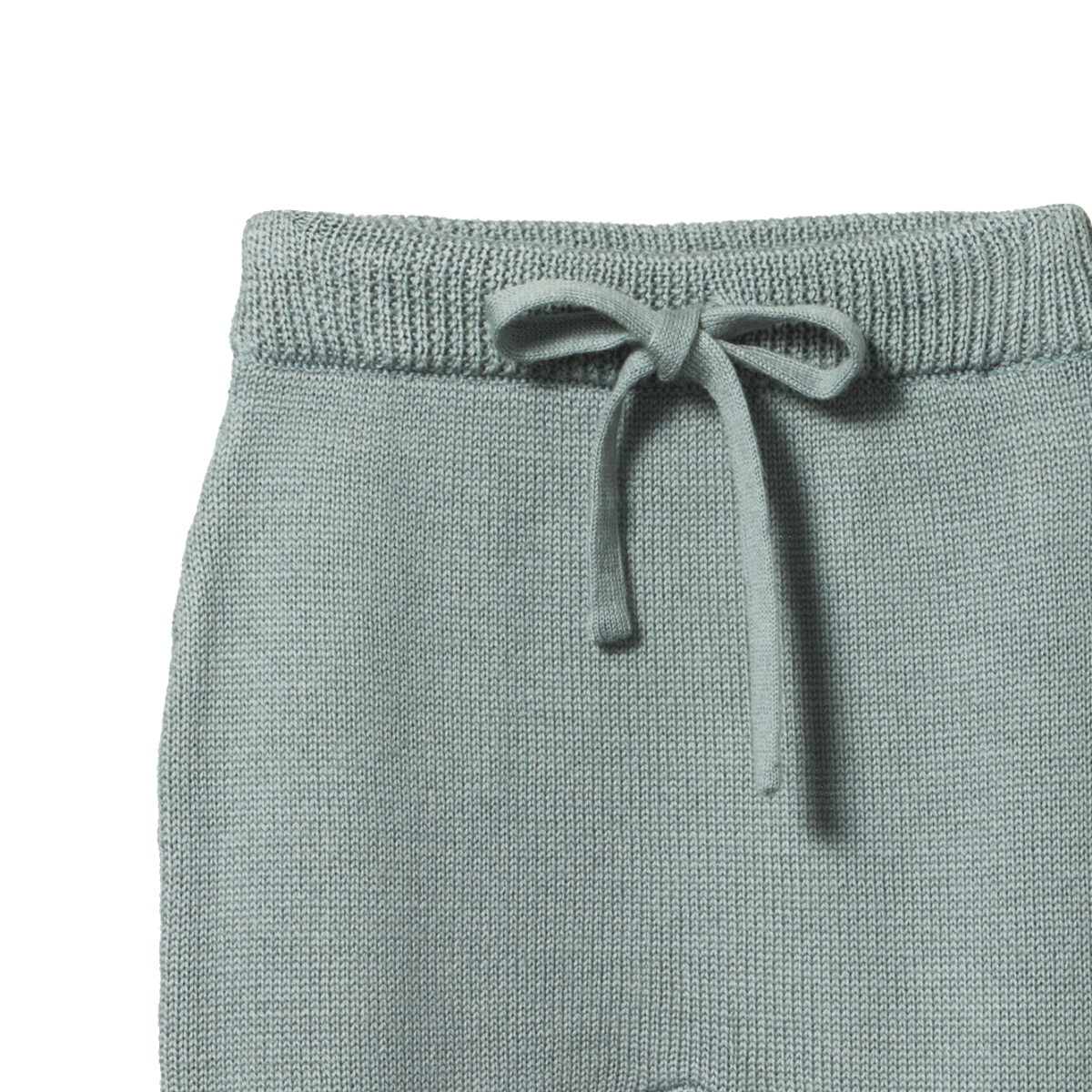 Merino Knit Footed Rompers - Sage