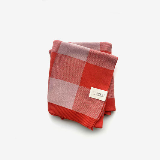 Organic Cotton Knit Blanket | Bubblegum Picnic