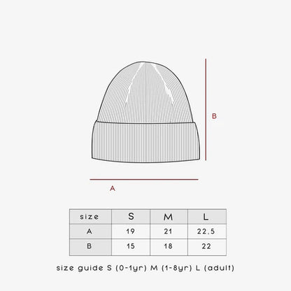 Organic Cotton Rib Beanie - Buttercup