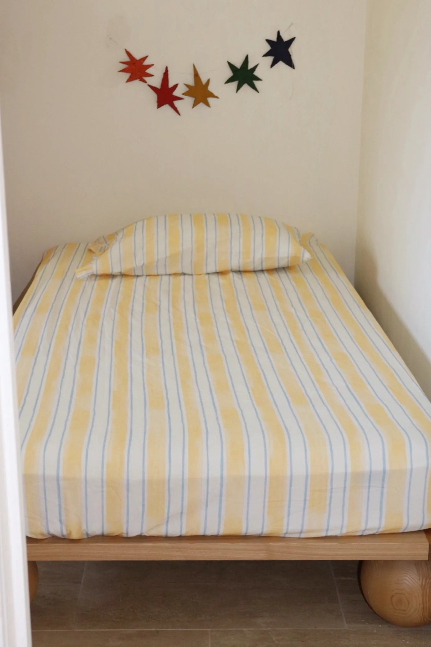 PRE ORDER - Sea Stripe Fitted Sheet + Pillowcase Set | Single