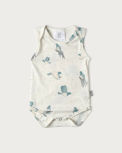 Singlet Bodysuit - Kereru Print