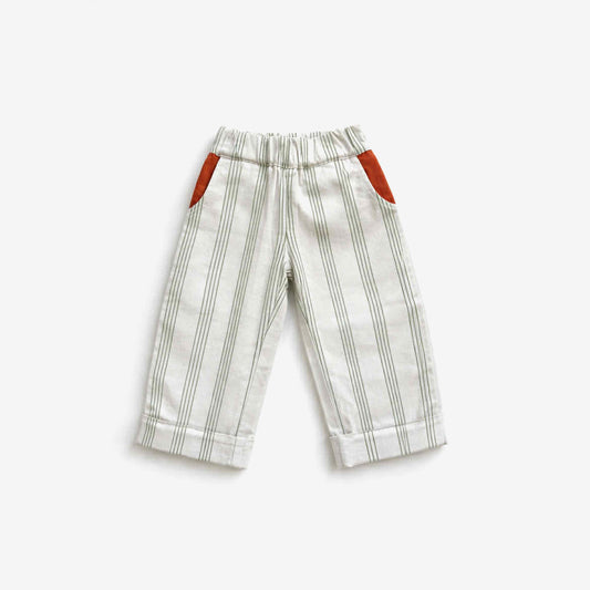 Contrast Pocket Stripe Chinos