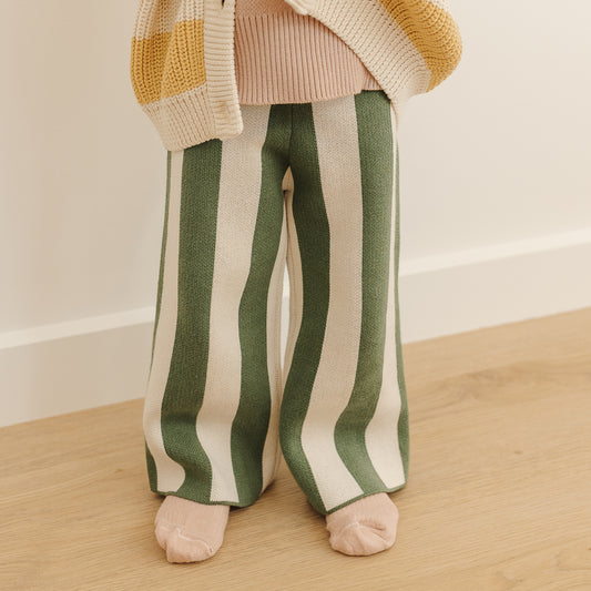 Organic Knit Clover Stripe Pants