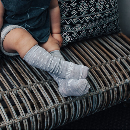 Snowflake Merino Baby Socks by Lamington