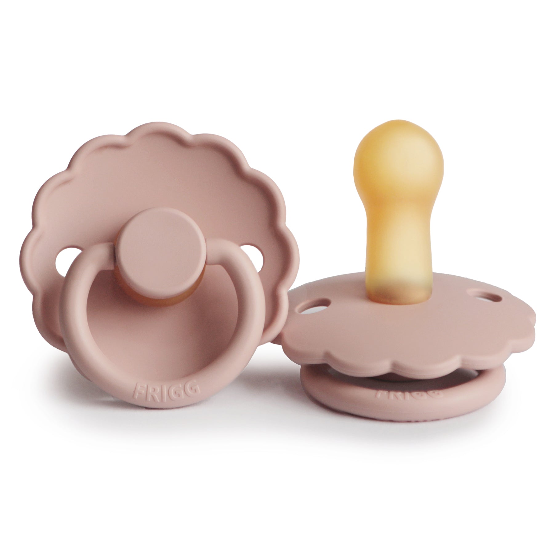 Frigg Daisy Natural Rubber Pacifier - Blush available at Little Mash Boutique