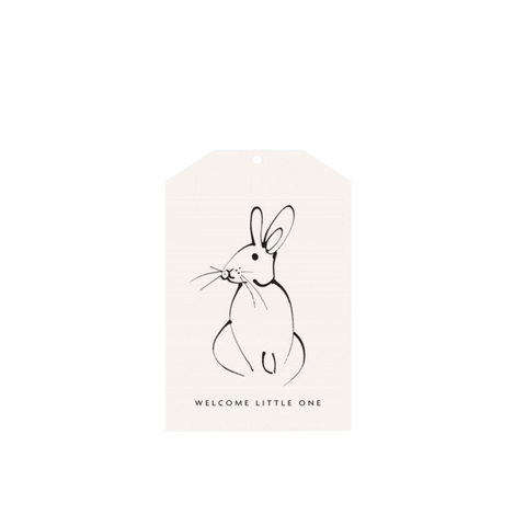 Father Rabbit Welcome Little One Gift Tag