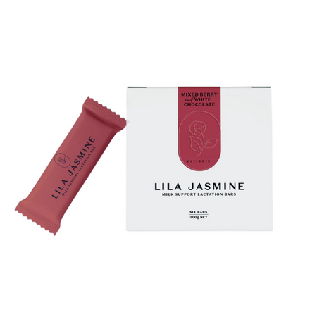Lila Jasmine Berry + White Chocolate Lactation Bars available at Little Mash Boutique