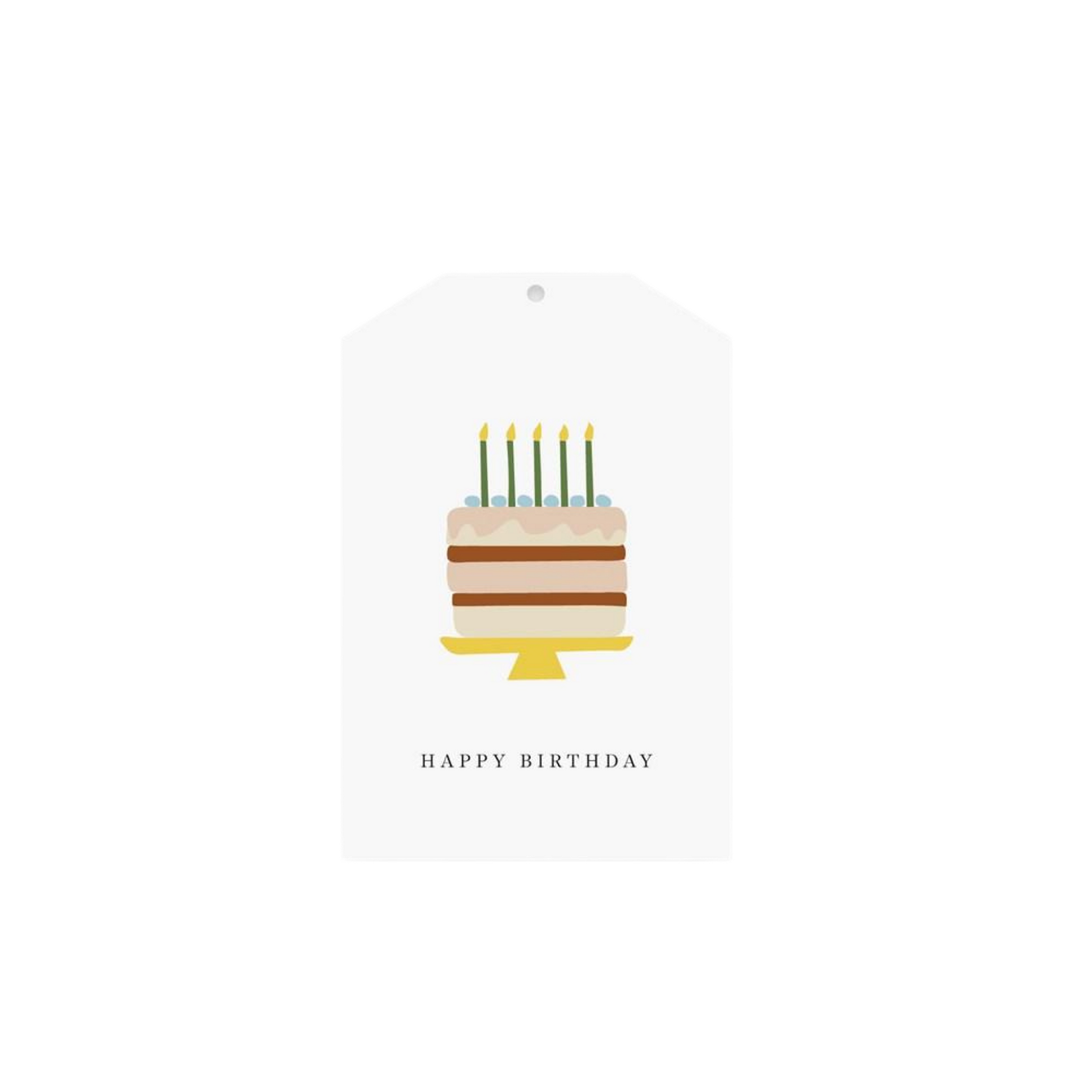 Father Rabbit Happy Birthday Cake Gift Tag