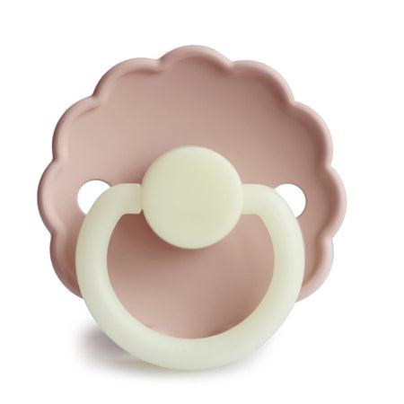 Frigg Daisy Silicone Pacifier - Blush [Night] available at Little Mash Boutique