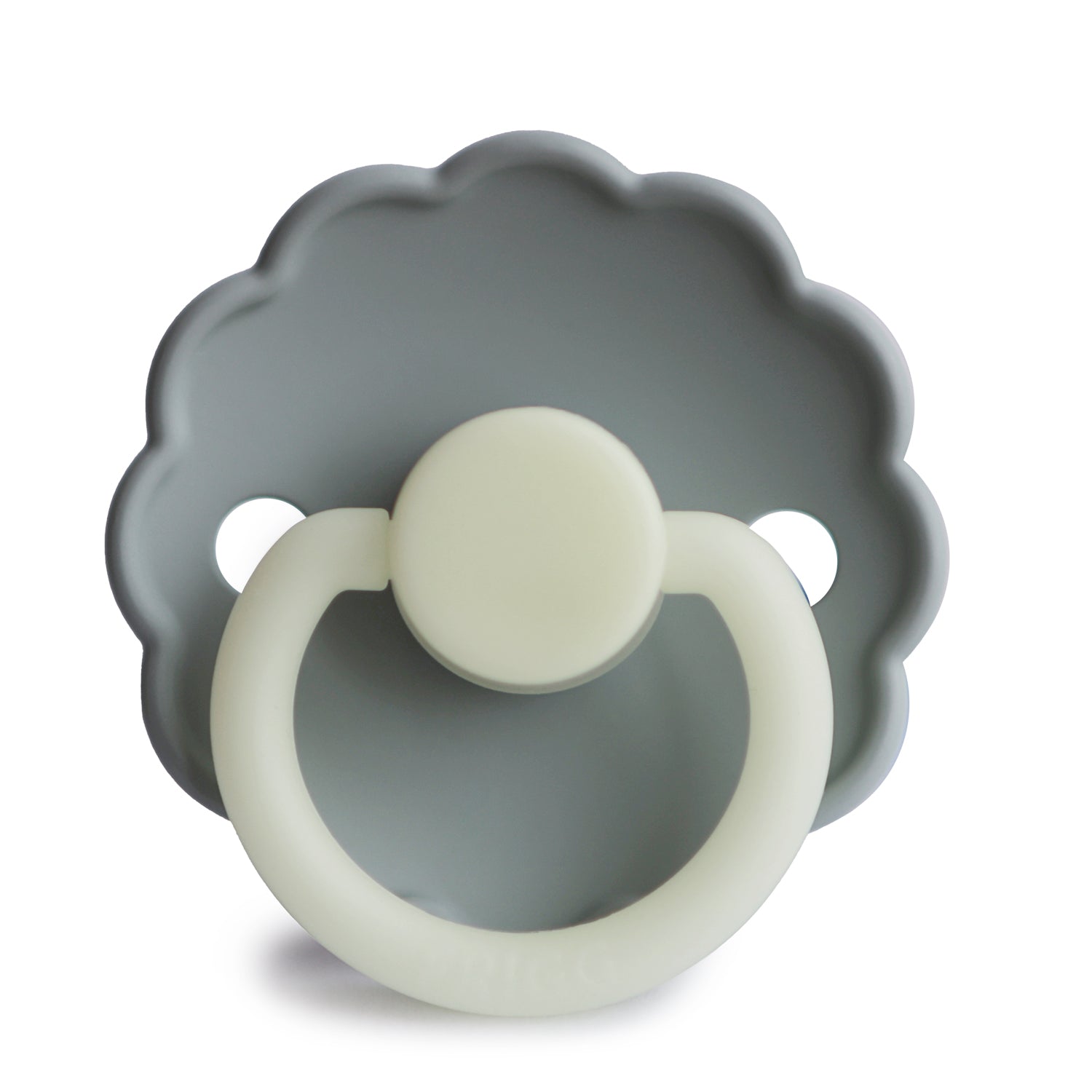 Frigg Daisy Silicone Pacifier - French Grey [Night] available at Little Mash Boutique