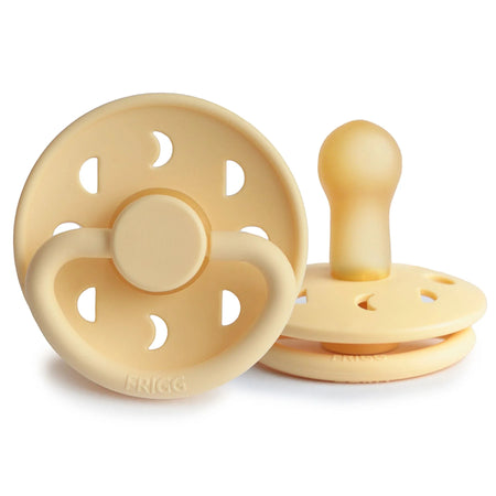 Frigg Moon Phase Natural Rubber Pacifier - Pale Daffodil available at Little Mash Boutique