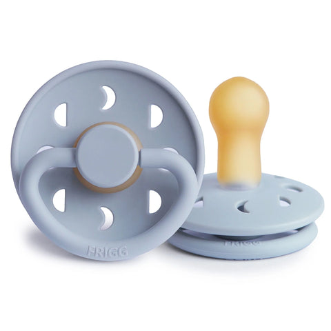 Frigg Moon Phase Natural Rubber Pacifier - Powder Blue available at Little Mash Boutique