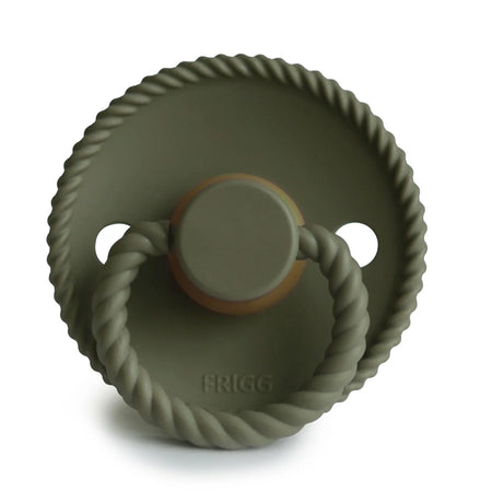 Rope Natural Latex Pacifier - Olive