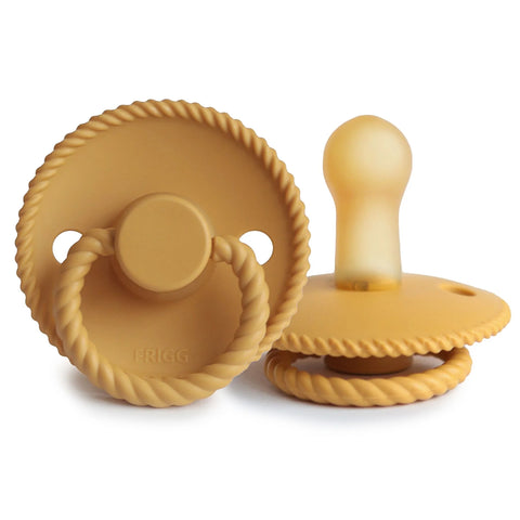 Frigg Rope Natural Rubber Pacifier - Honey Gold available at Little Mash Boutique