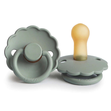 Frigg Daisy Natural Rubber Pacifier - Sage available at Little Mash Boutique