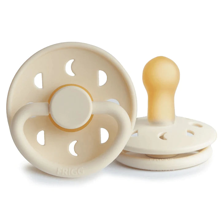 Frigg Moon Phase Natural Rubber Pacifier - Cream available at Little Mash Boutique