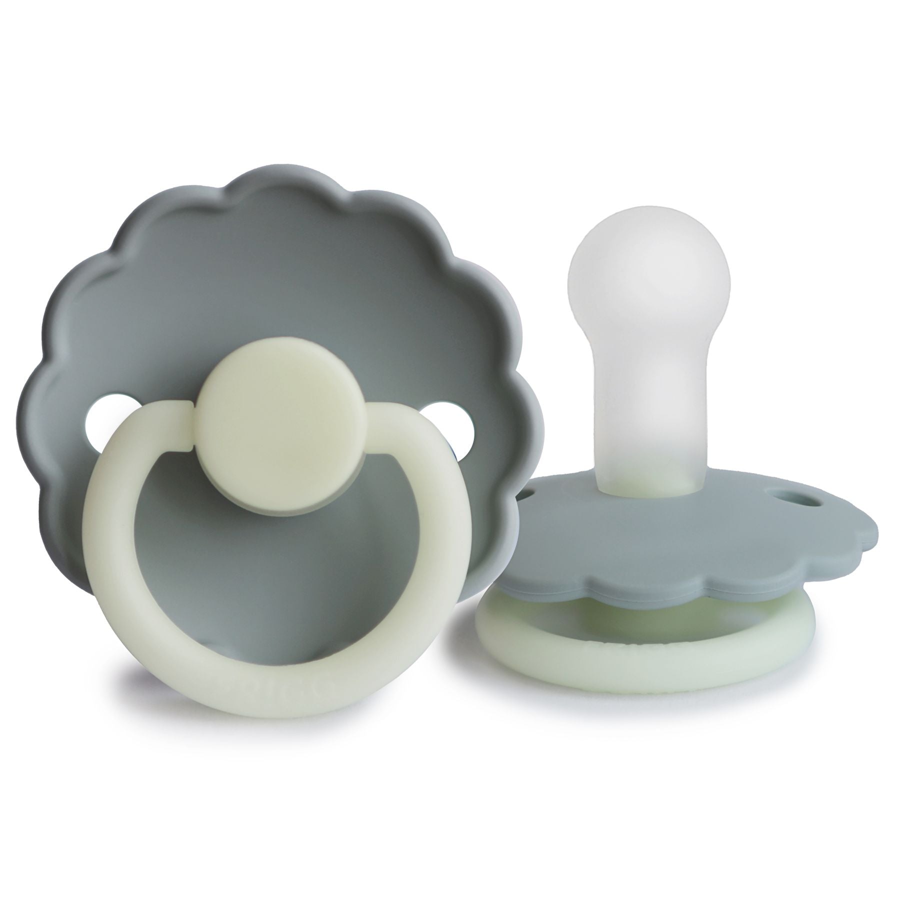 Daisy Silicone Pacifier - French Grey [Night]