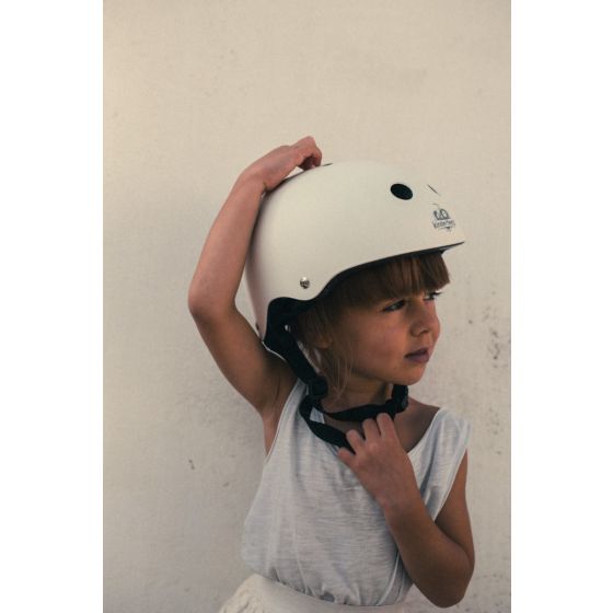 White Matte Helmet by Kinderfeets