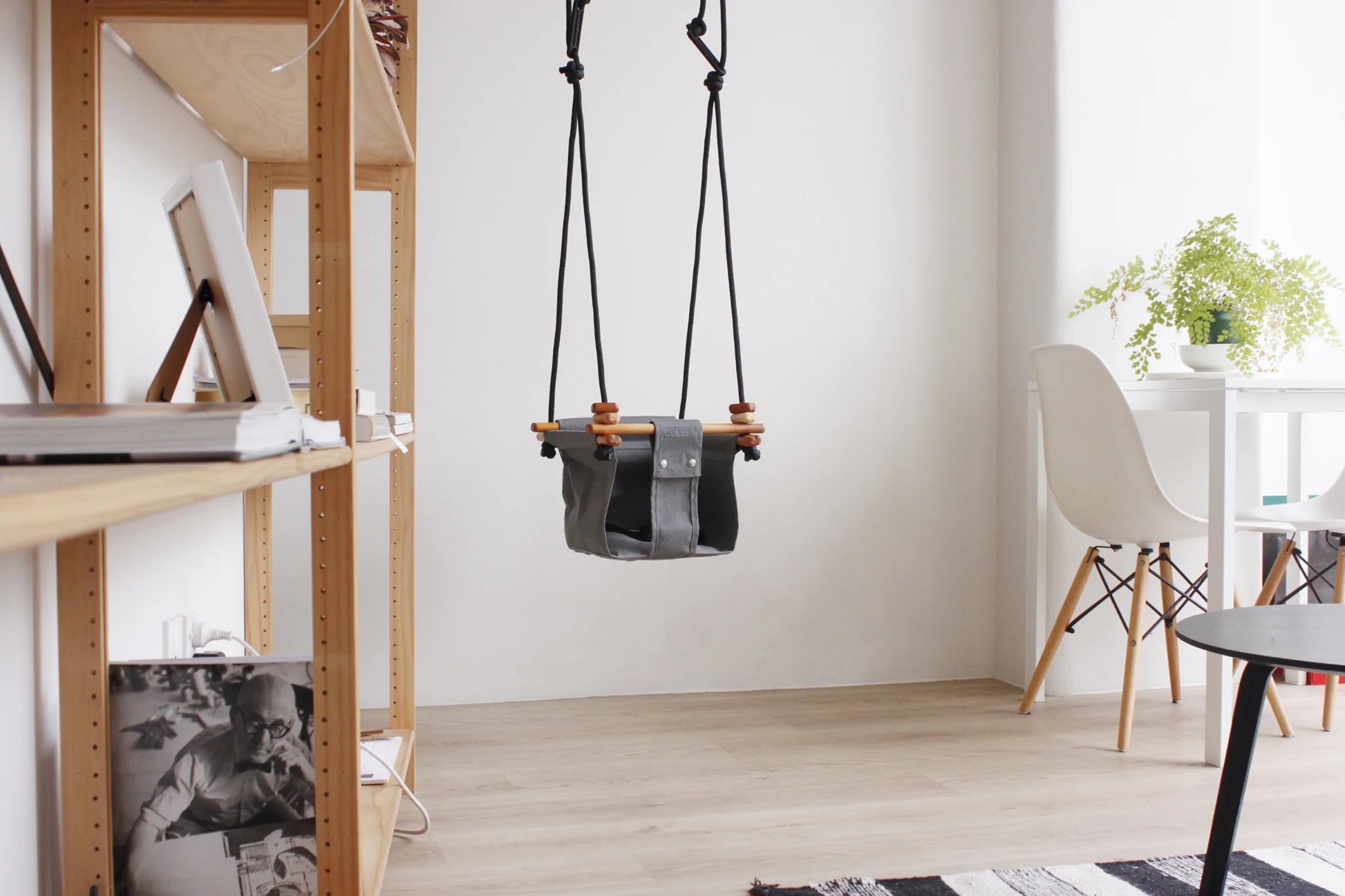 Baby Toddler Swing - Smokey Grey by Solvej